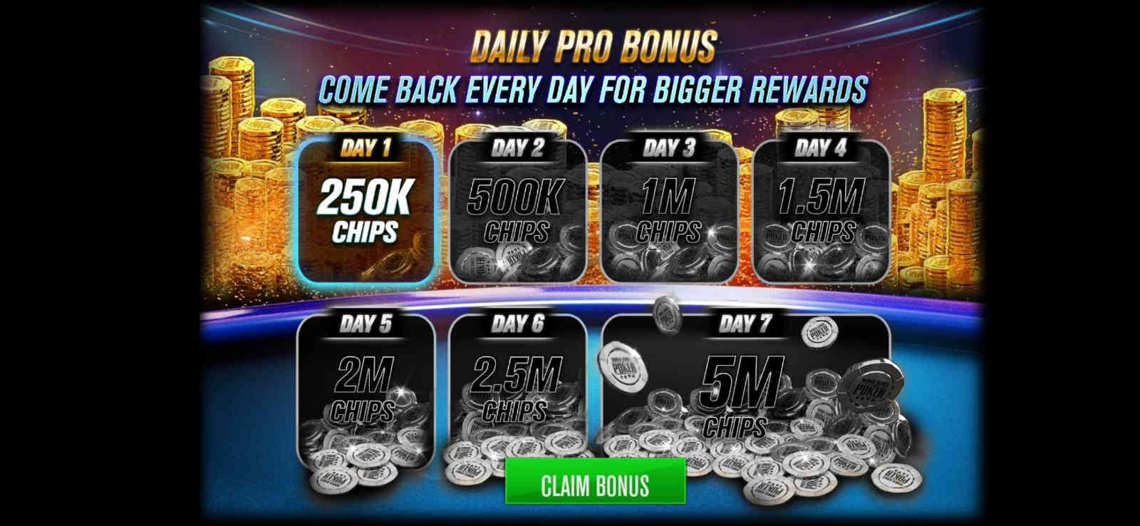 PlayWSOP free daily chips